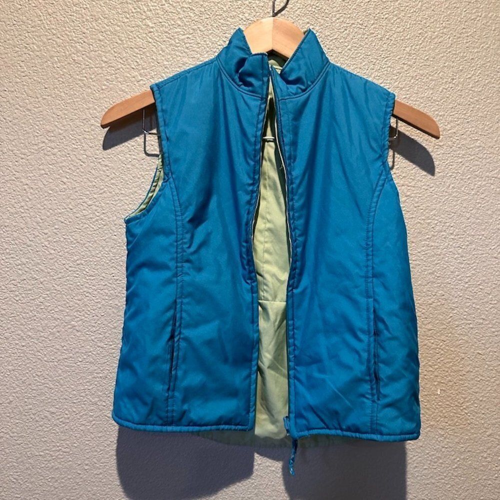 NEW GAP Girl Double Sided Vest in Blue & Green - Size L